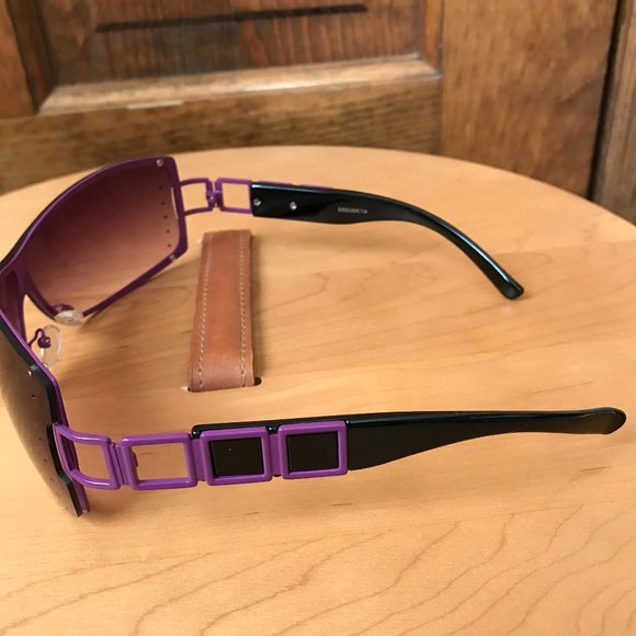 FINAL PRICE - Purple Wrap-Around Full Frame Sunglasses #12 - Picture 3 of 8